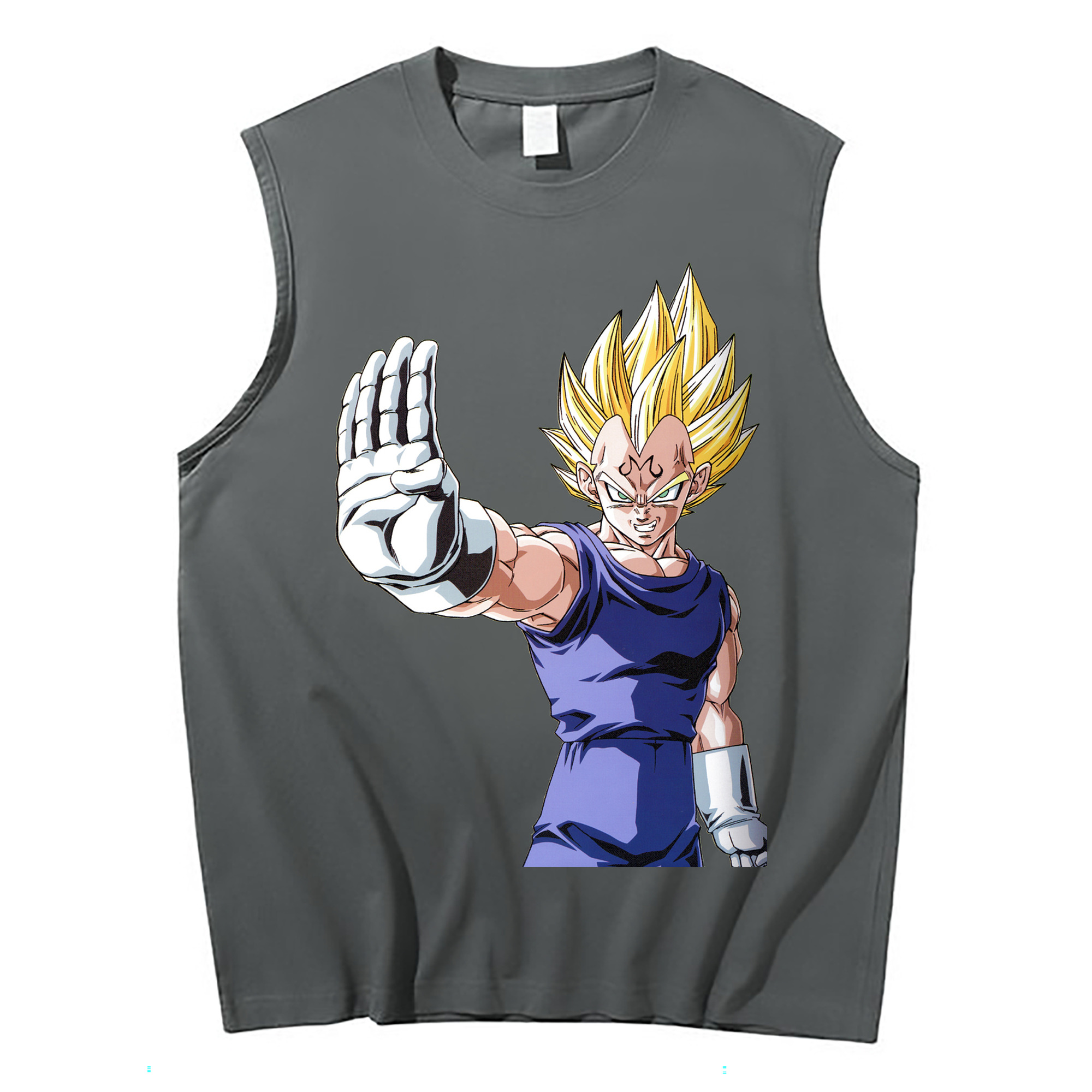 （画像用） ドラゴンボール ベジータ四世（Bejīta Yonsei）DRAGON BALL Vegeta IV コットン100％タンクトップ（フロントプリント）